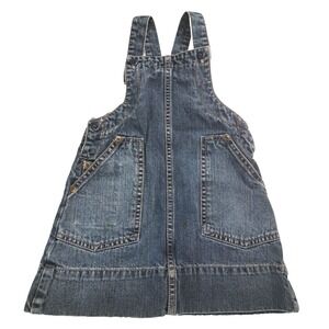 Vintage Polo Jeans Co Denim Jumper Dress 3T Pockets Classic Preppy